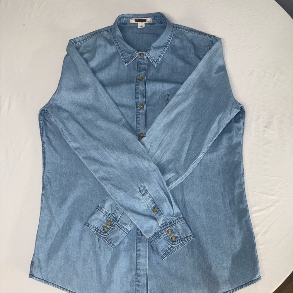 Adam Levine Collection Blue Casual Button Down Shirt - Picture 3 of 3